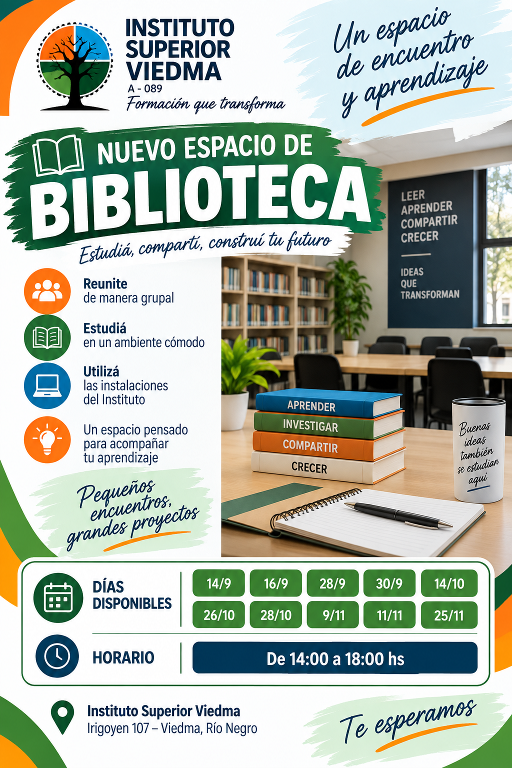 Espacio de Biblioteca y Estudio - Instituto Viedma